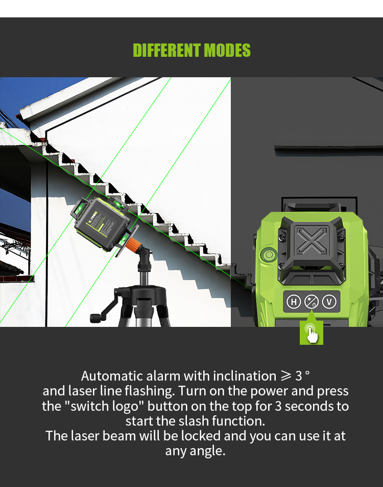 LFINE 4D 16 Line Laser Level 515nm Green Class II Self-Leveling